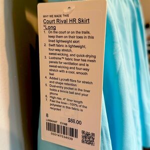 Lululemon Court Rival Skirt